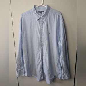 Tommy Hilfiger Men's Light Blue Shirt Size 3XL 100% Cotton